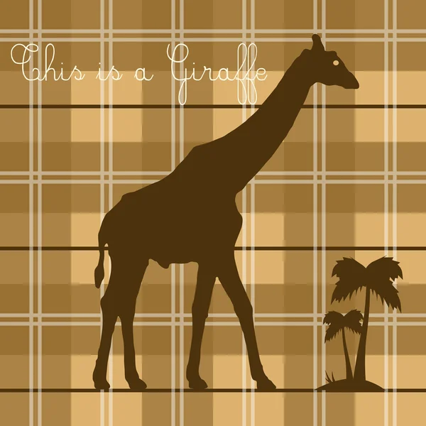 Giraffa su sfondo cappuccino — Vettoriale Stock