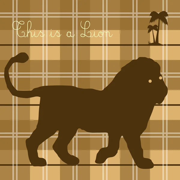Lion på cappuccino bakgrund — Stock vektor