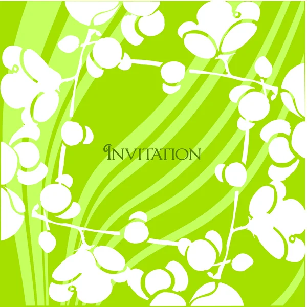 Carte d'invitation de printemps — Image vectorielle