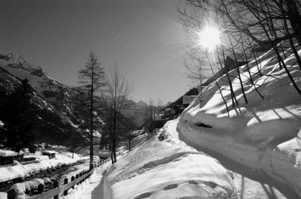 高山冬季风光 — 图库照片