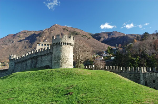 Montebello zamek, bellinzona — Zdjęcie stockowe