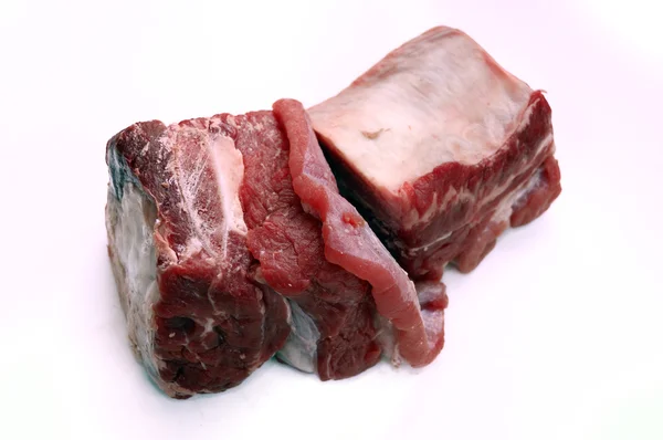 Två bitar av rått kött — Stockfoto