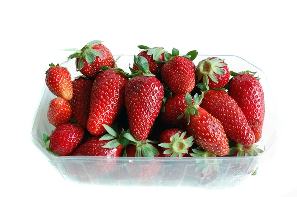 Nahaufnahme von Erdbeeren isoliert — Stockfoto