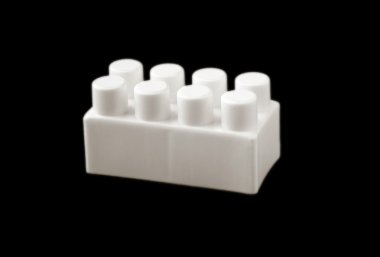 Lego siyah arka plan üzerine bir bit