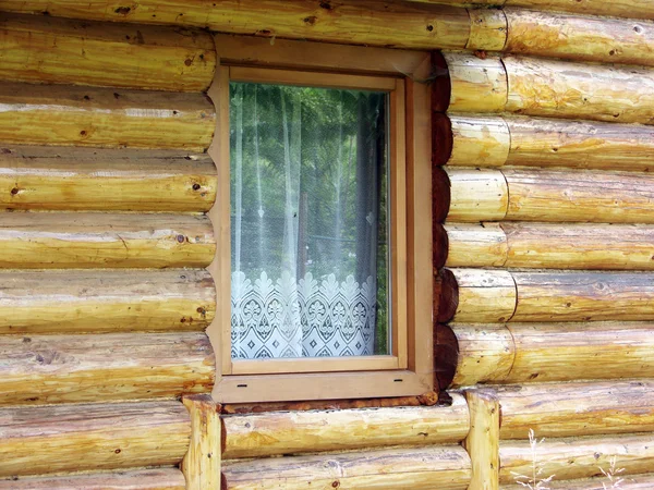 stock image Window in wooden wall