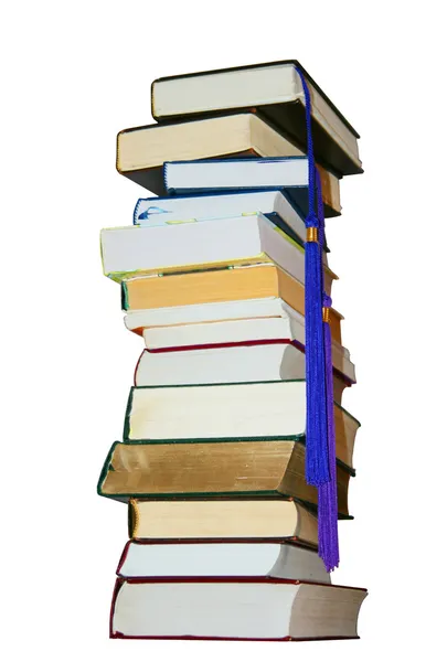 Pile of old books on white background — Stock Photo, Image