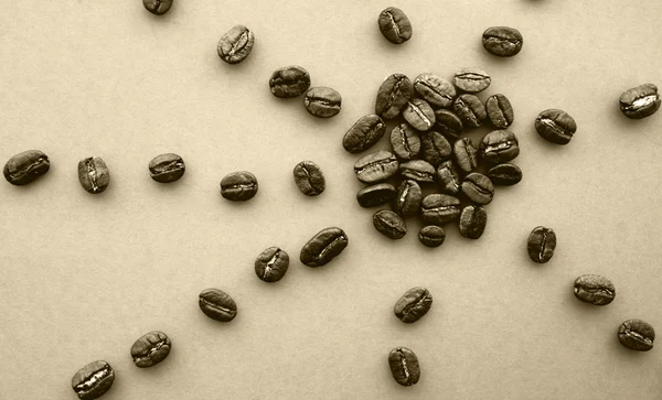 Background: the sun of coffee beans - se — Stock Photo, Image