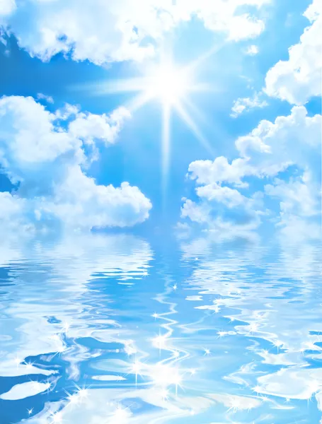 Solar sky background — Stock Photo, Image
