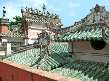 Roof of a temple of the Buddha clipart