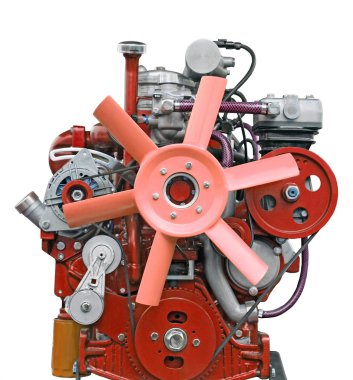 Pink diesel engine clipart