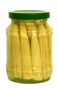 Pickled baby corn cobs clipart