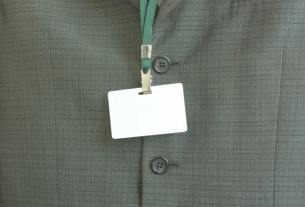Suit and name tag — Stock Photo, Image
