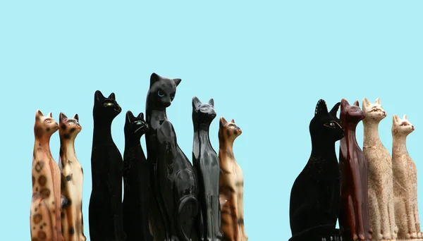 Gatos cerâmicos — Fotografia de Stock