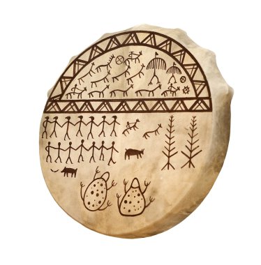 Drum of the shaman clipart