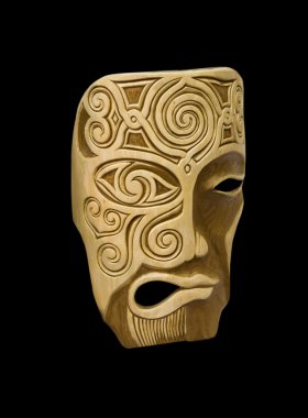 Wooden mask clipart