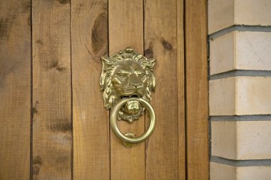 Lion head door knocker clipart