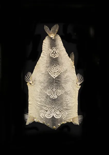 Ornament z rybią skórą — Zdjęcie stockowe