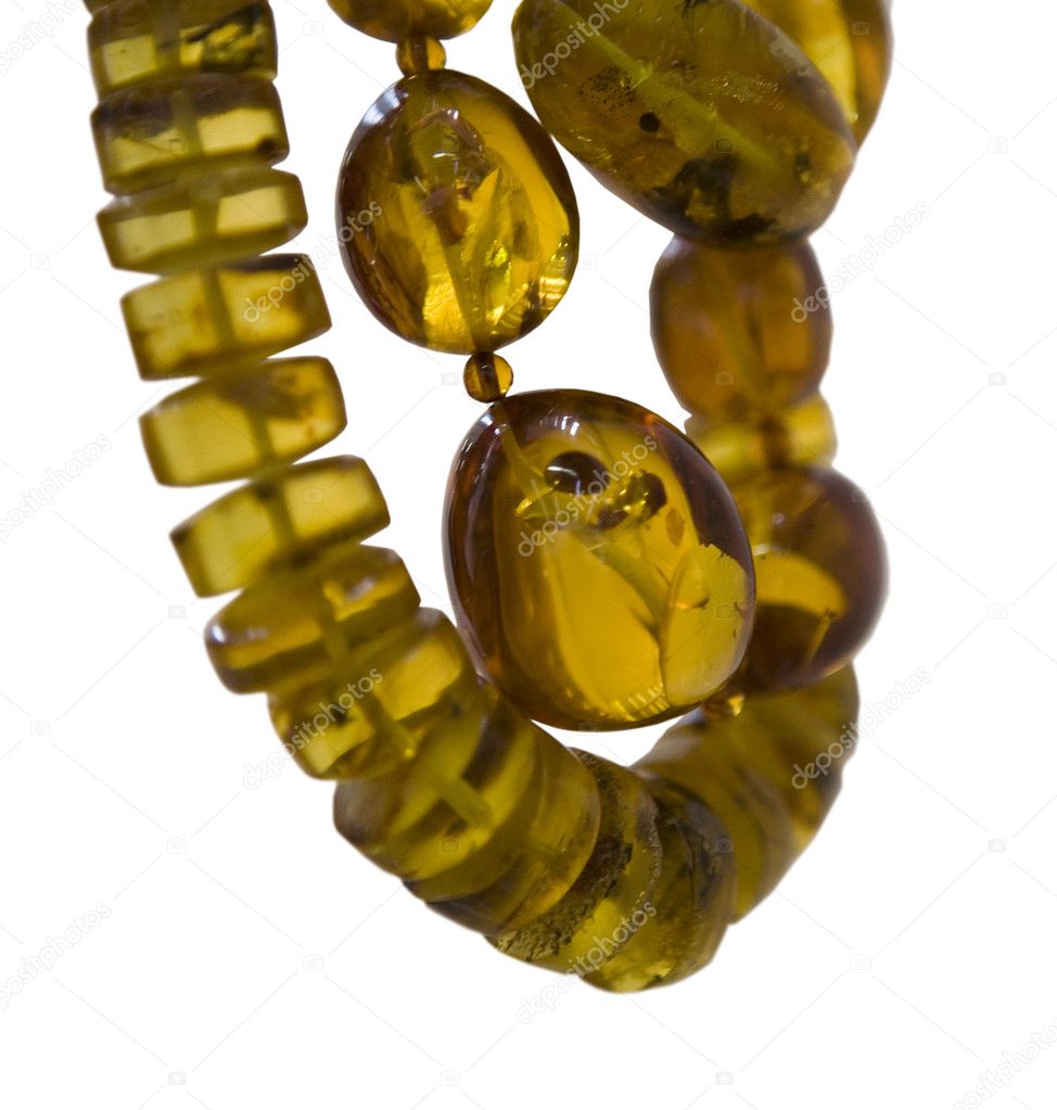 Beads from amber