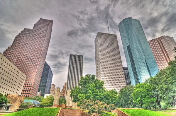 Houston Skyline Hdr — Stock Fotó