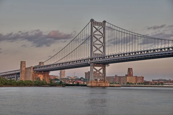 Ben Franklin Bridge. — Fotografia de Stock