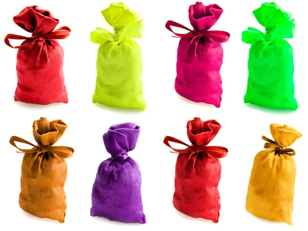 Beautiful multi-coloured sacks — Stock Photo, Image