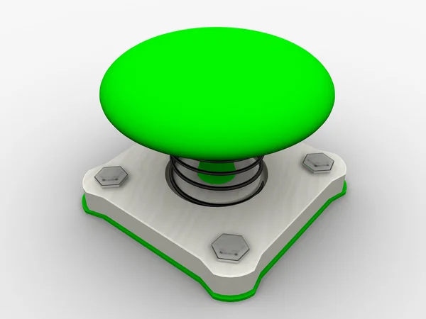 Зеленая кнопка СНВ — стоковое фото