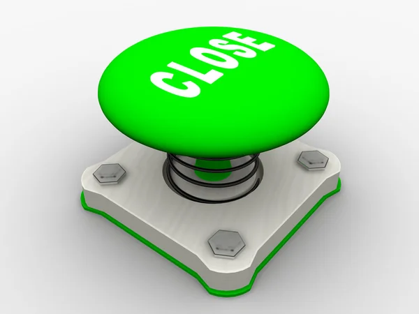 Зеленая кнопка СНВ — стоковое фото