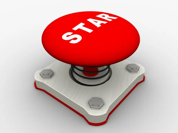 赤いスタート ボタン — ストック写真
