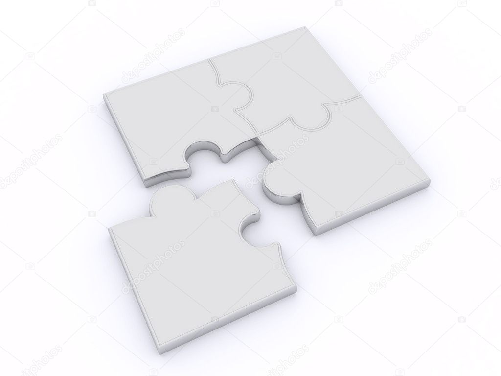Puzzles on a white background