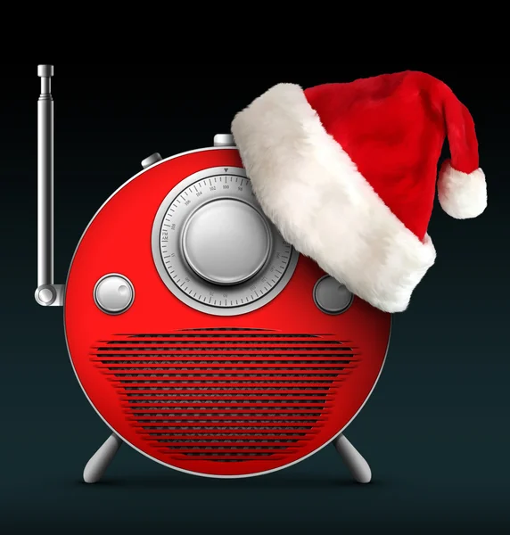 Weihnachten und Neujahr Radio — Stockfoto