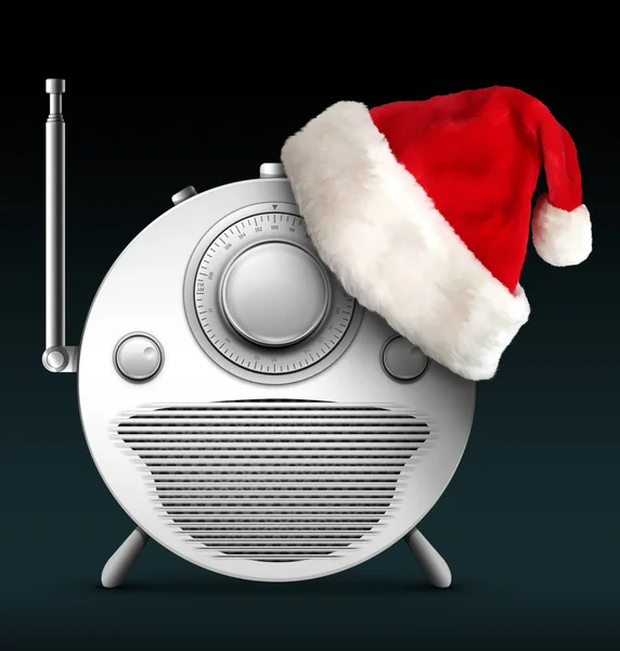 Weihnachten und Neujahr Radio — Stockfoto