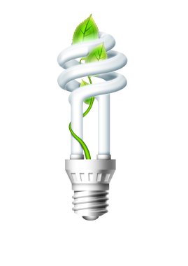 Luminous Bulb With Plant clipart