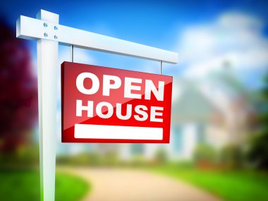 Sign - Open House clipart