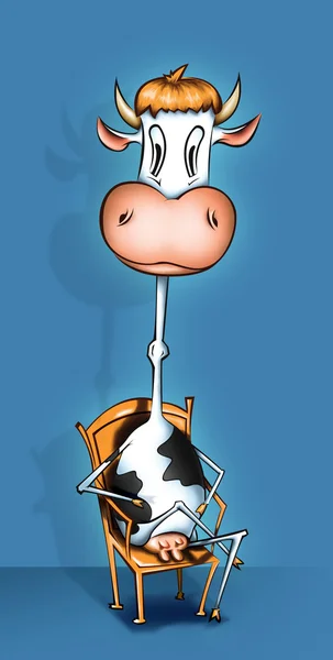 Personagem dos desenhos animados - Vaca — Fotografia de Stock