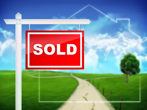 Sign - Sold — Stock Photo, Image