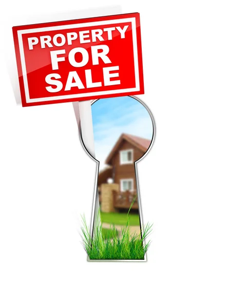 Знак - Продаж нерухомості — стокове фото