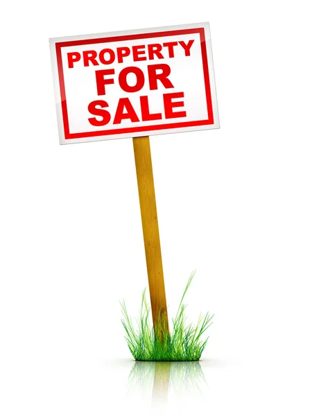 Zeichen - Immobilie zum Verkauf — Stockfoto