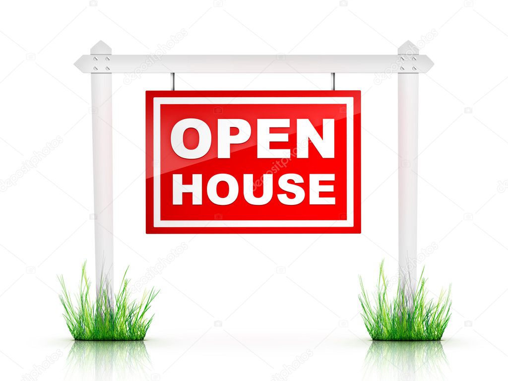 Sign Open House Stock Photo Rastudio 1348081