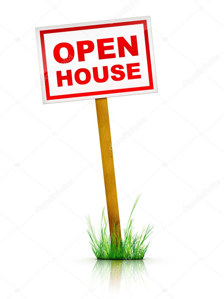 Sign Open House Stock Photo Rastudio 1348156