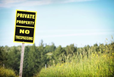 Sign Private Property clipart