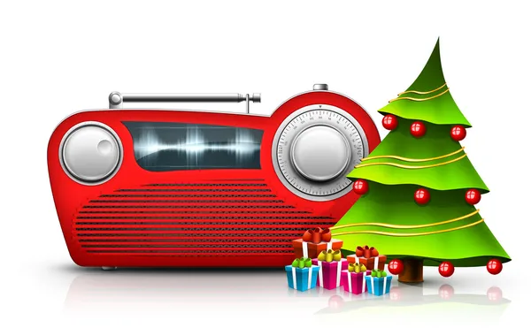 Рождественское радио — стоковое фото