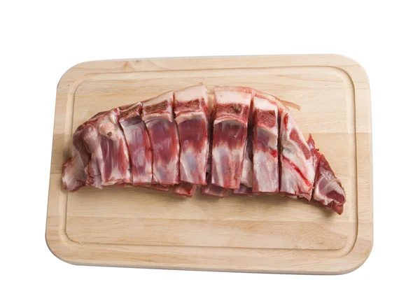 Fårkött-chop trä ombord — Stockfoto