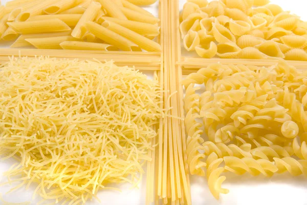 Five kind of macaroni — Stock Photo, Image