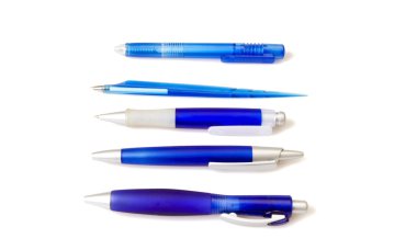 Blue pens clipart