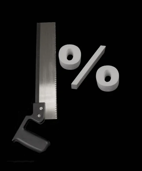 Såg procent — Stockfoto