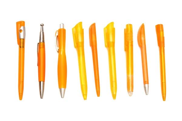 Orange pens on — Stock Photo, Image