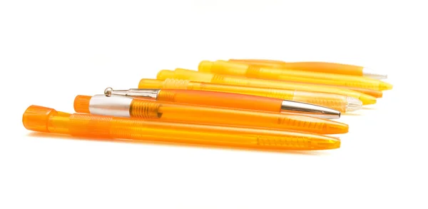 Pomarańczowy długopisy — Zdjęcie stockowe