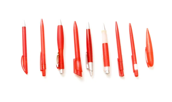 Червоний ручки — стокове фото