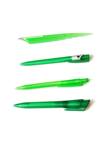 Grüne Kugelschreiber — Stockfoto