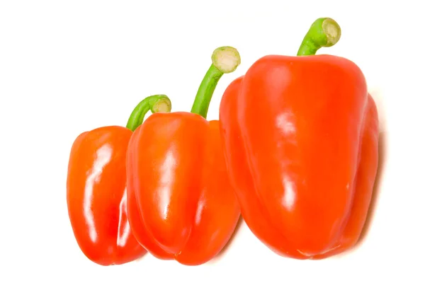 Three red peppers — Stock Photo, Image